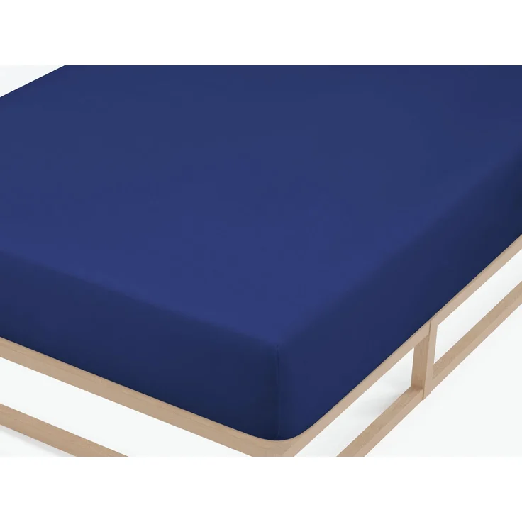 biberna Feinjersey-Spannbetttuch 0077144, saphir, 1x 90x190 cm - 100x200 cm – Bild 1