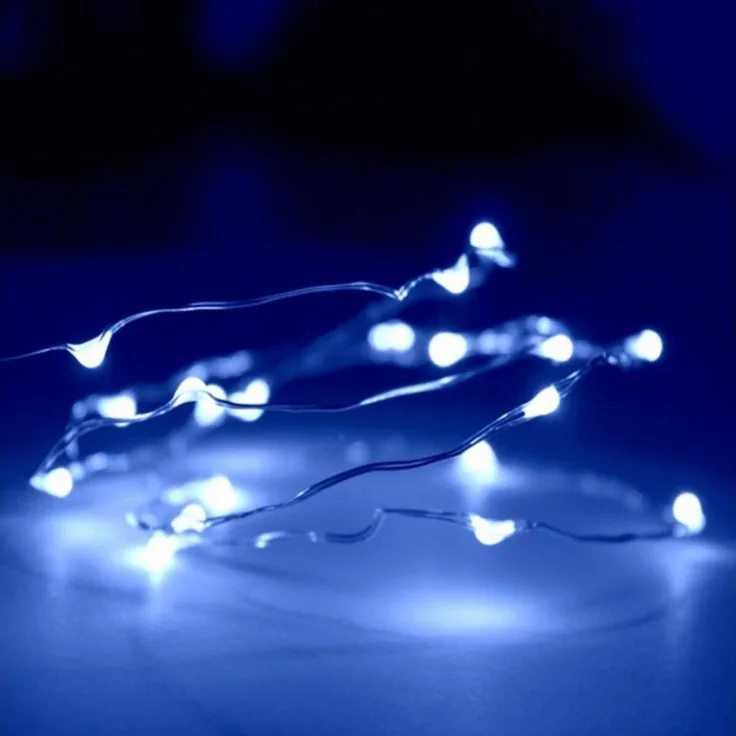 2x 100er LED Lichterkette Set Batteriekette Kupferkabel Wasser Beleuchtung Deko weiß