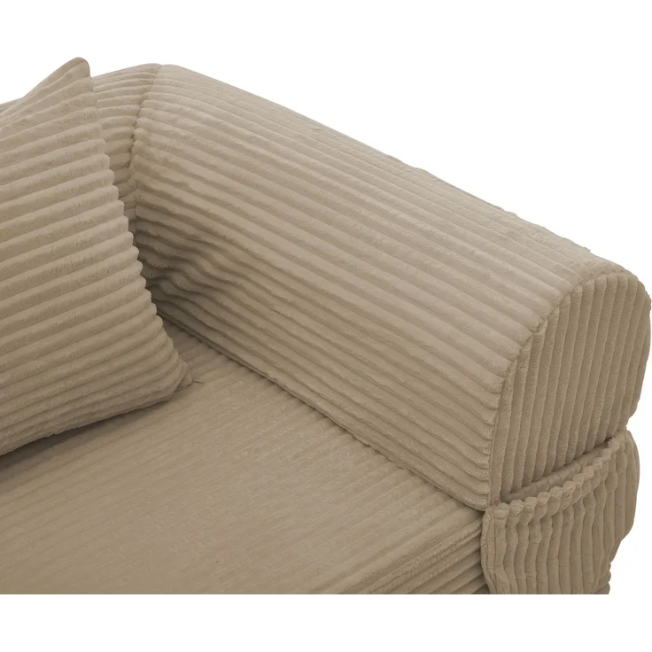ZUBALIYA SchlafSofa mit Cordbezug, mit Schaumstoffpolsterung, ohne aufwendige Montage, für Wohnzimmer und Apartments – Bild 14