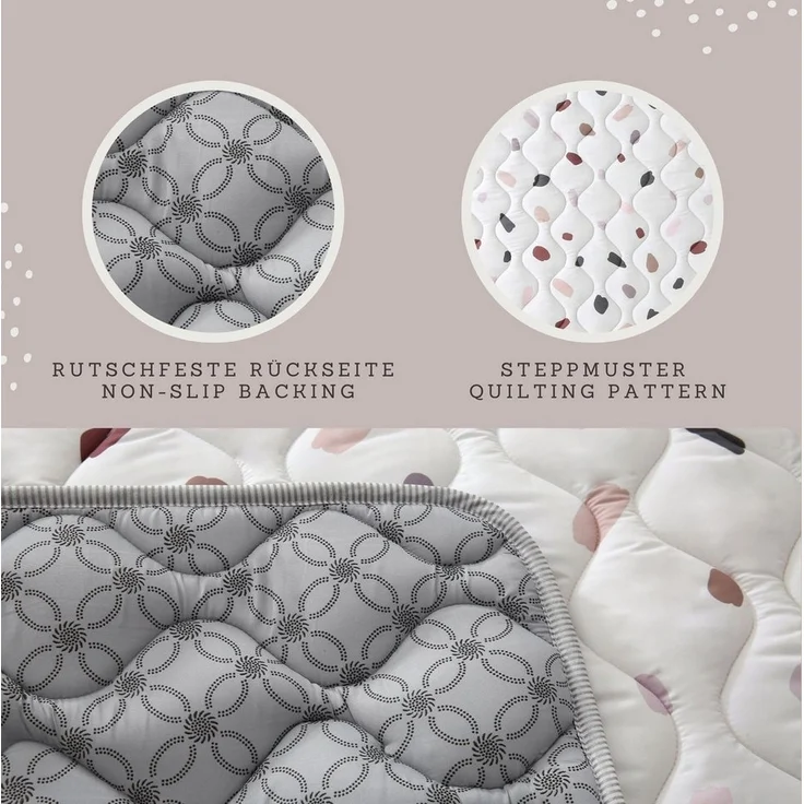 Krabbeldecke für Baby 1,27m, Krabbelmatte, Spielmatte mit Rutschfester Unterseite, Hakuna Matte – Bild 2