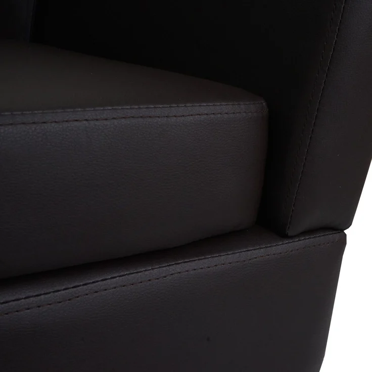 Lounge-Sessel HWC-O17, Sessel Clubsessel Cocktailsessel, FSC®-zertifiziert Kunstleder ~ braun – Bild 6