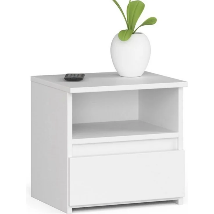 Home Collective Kommode 40 cm breit Holz Highboard Sideboard für Flur Schlafzimmer Wohnzimmer (Mehrzweckschrank Schrank schmal Kommode Schlafzimmer mit Schubladen), mit 1 Schublade 40 cm hoch viel Stauraum, weiß – Bild 4