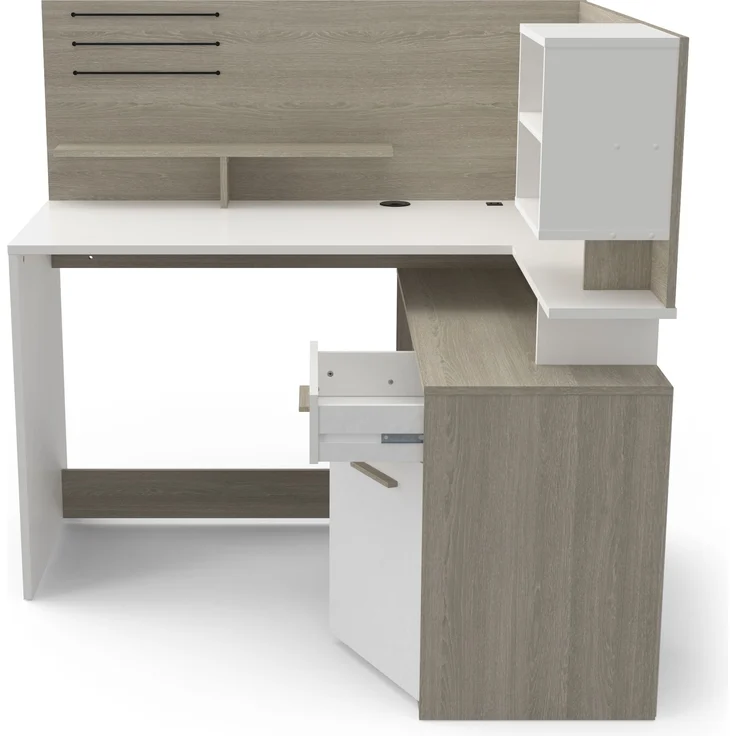Eckschreibtisch >MALICIA< in Kronberg Eiche - 121,5x119,6x116,2cm (BxHxT) – Bild 5