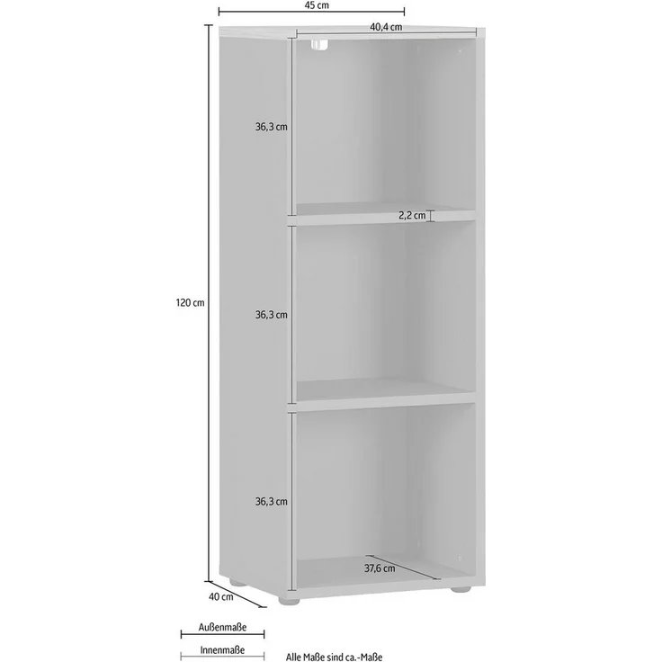 GERMANIA Aktenregal GW-Agenda Aktenregal, mit verstellbaren Einlegeböden, Breite 45 oder 80 cm, Made in Germany – Bild 2