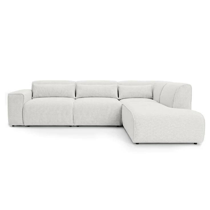 AX LIVING Wohnlandschaft mit Schlaffunktion Ruyam Perlweiß Sofa R – Bild 5