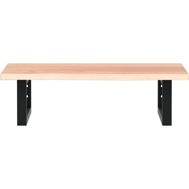 vidaXL Waschtischplatte mit Halterung Stahl und Massivholz Eiche 3302561 – Bild 4
