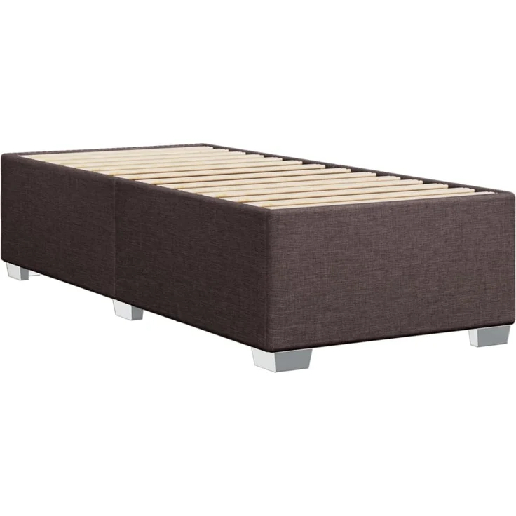 vidaXL Bettgestell ohne Matratze Dunkelbraun 90x200 cm Stoff 3284446 – Bild 5