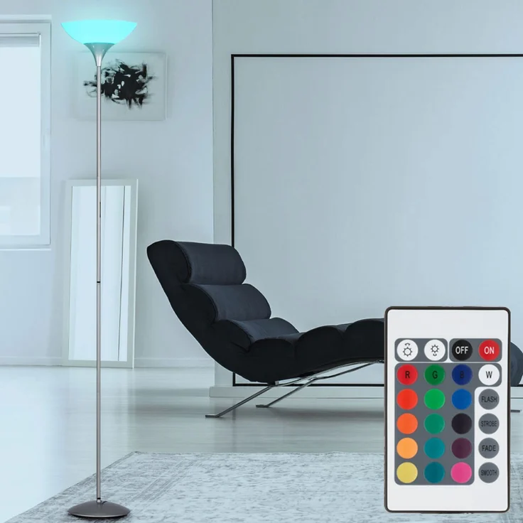 RGB LED Deckenfluter, titanfarbig, Höhe 180 cm, DEZWO – Bild 5