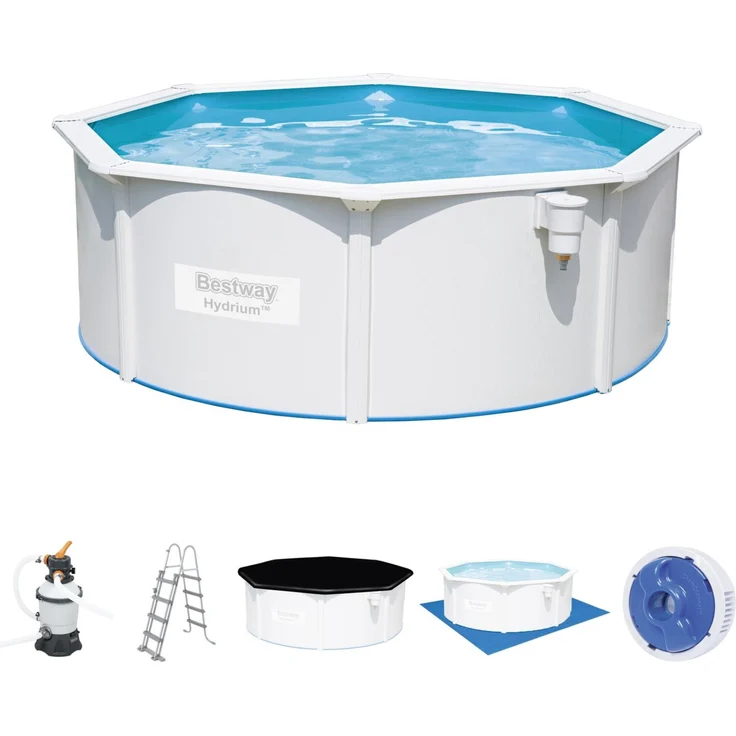 Bestway Stahlwandpool Set 360x120 + Sandfilter – Bild 1