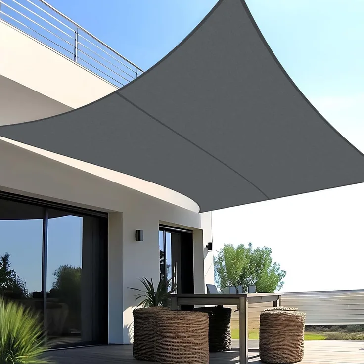 SUNNY GUARD Sonnensegel Rechteckig 3x3 m Wasserdicht Sonnenschutz Wetterschutz Segel Baldachin UV Schutz für Balkon Terrasse Garten, Grau Anthrazit