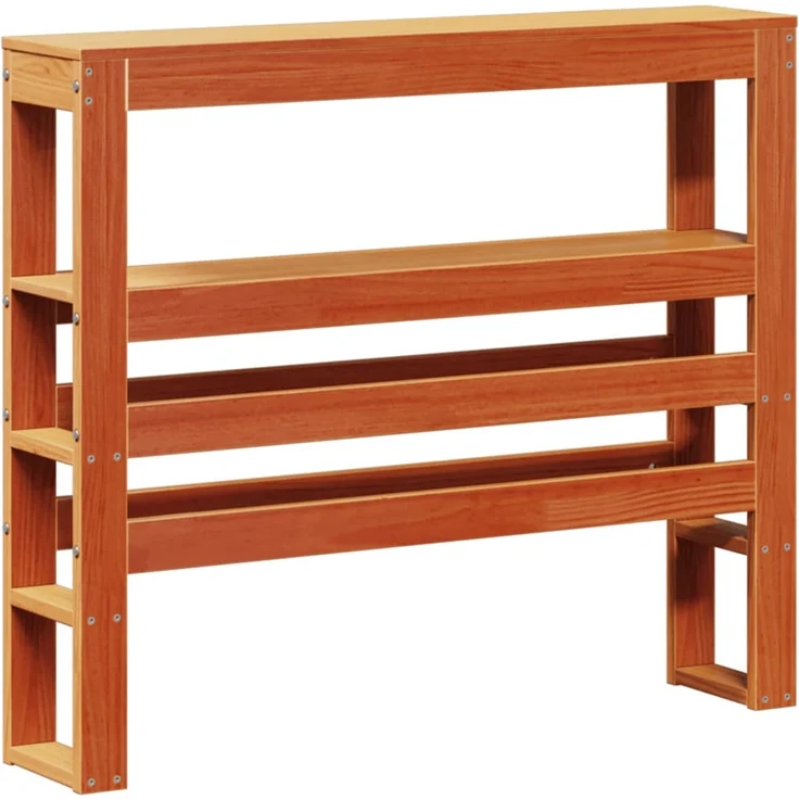 Einzelbettgestell Design für Erwachsene mit Kopfteil ohne Matratze Wachsbraun 100x200 cm d3106e – Bild 7