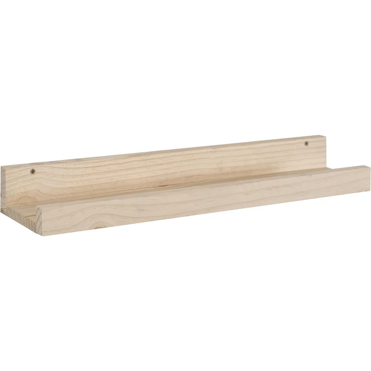 Calicosy Wandregal aus massiver Kiefer - L60 x H7 cm - Helles Holz – Bild 1