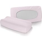 2 Stück Jersey Spannbezug für Nackenstützkissen Kissenbezug Vital Comfort S-1117 4040 rose'