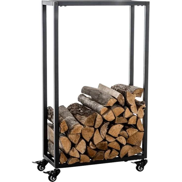 CLP Kaminholzständer Hetta,schwarz 25x40x100 cm – Bild 1