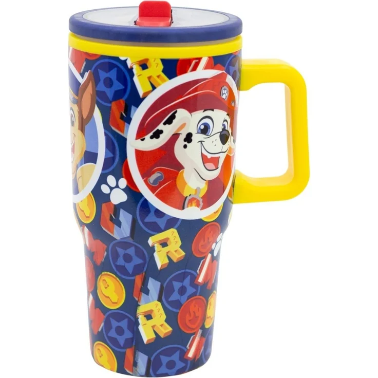 Paw Patrol Thermobecher 640 ml Edelstahl doppelwandiger Trinkbecher mit Trinkhalm – Bild 2