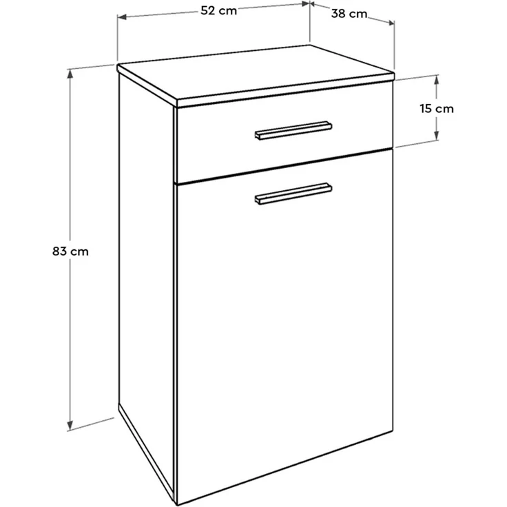 Skye Decor 'Adr-611-Pp-1' Mehrzweckschrank, Weiß, 52 x 83 x 38 cm – Bild 6