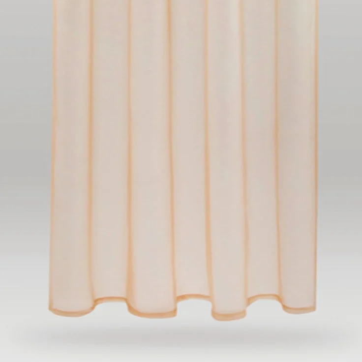 Gardine mit Ösen, Transparent Voile 140 x 145cm ( Breite x Länge ) in beige - nude, Ösenschal in vielen weiteren Farben und Größen – Bild 3