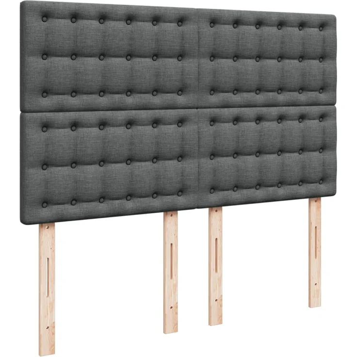 vidaXL Boxspringbett mit Matratze Dunkelgrau 160x200 cm Stoff 3293646 – Bild 9