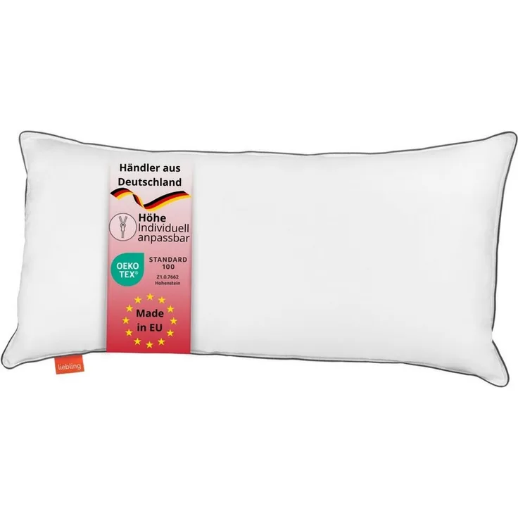 liebling Kopfkissen höhenverstellbares Hotelkissen, Füllung: Polyester Vollfaser, Seitenschläfer, Bauchschläfer, Rückenschläfer, Made in EU