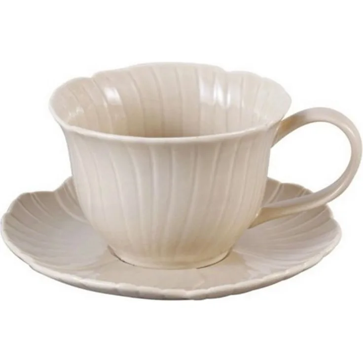 EKA Kaffeeservice Florange Beige Kaffee-Set (12-tlg), Porzellan