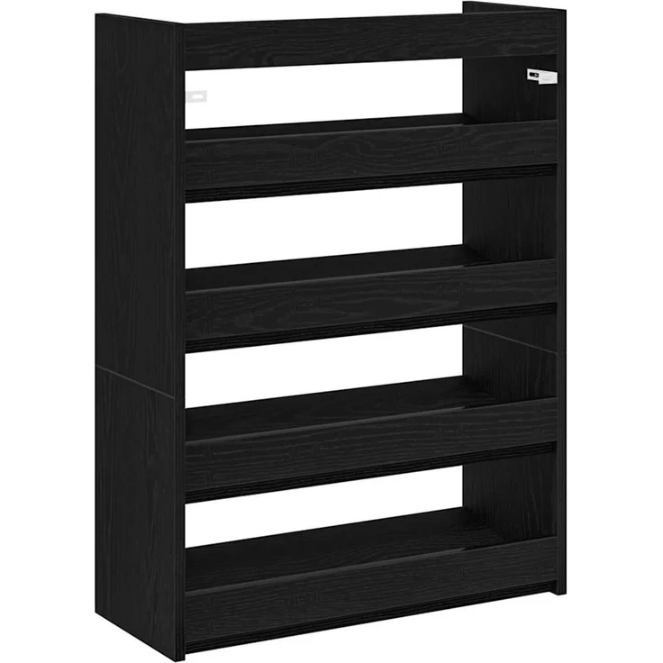 vidaXL Schuhregal Schwarz 60x25x81 cm Holzwerkstoff 859879 – Bild 5