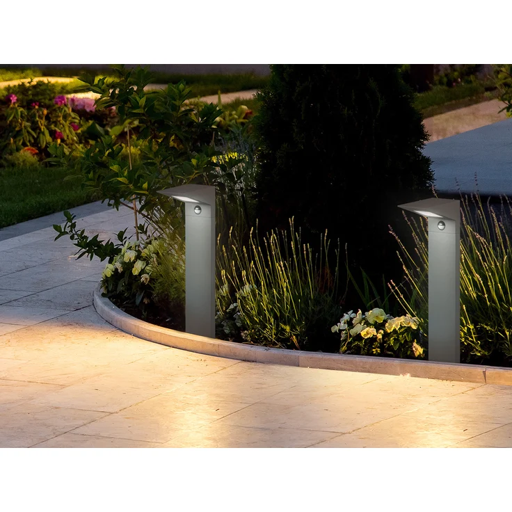 Trio Leuchten LED Außen Wegeleuchte Nelson 525369142, Aluminium Druckguss Anthrazit, inkl. 8 Watt LED, Bewegungssensor – Bild 6