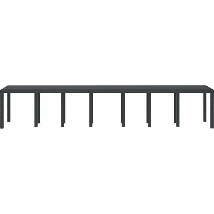 vidaXL Gartentisch Anthrazit 400 x 100 x 73 cm Poly-Rattan 3378528 – Bild 4