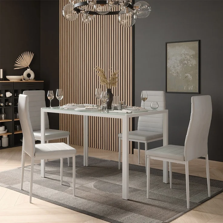 Esstisch Grand Weiß/Weiß 120 x 70 cm Vicco – Bild 3