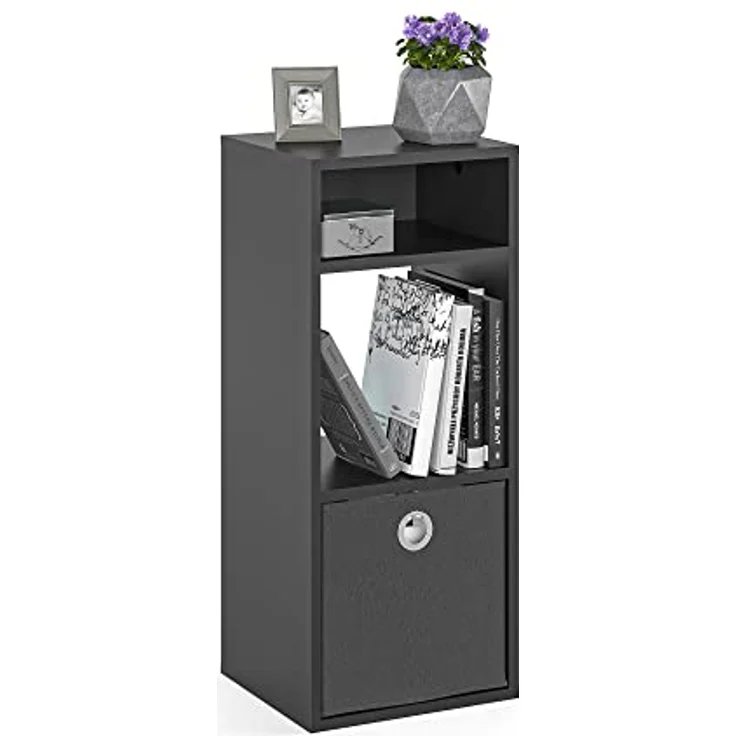 KOMTO Bücherregal RIM2 Regal Klein Standregal Würfelregal Büroregal, Bücherschrank für Kinderzimmer Regal Wohnzimmer 33,8 х 30,7 х 80,4 cm – Bild 5