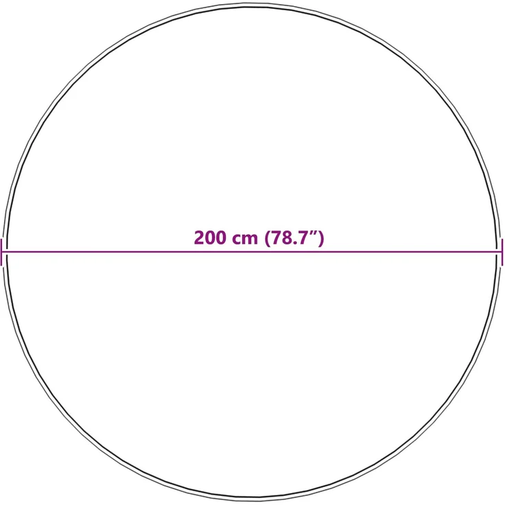 vidaXL Kunstschaffell Teppich Tafalla Anthrazit Ø 200 cm Polyester 42021605 – Bild 9