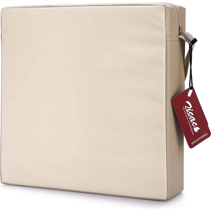 Zicac Sitzerhöhung für Baby Kinder Sitzkissen, Kinder Sitzerhöhung, eckig * Stuhl Sitzhilfe für Kleinkinder * (Beige)