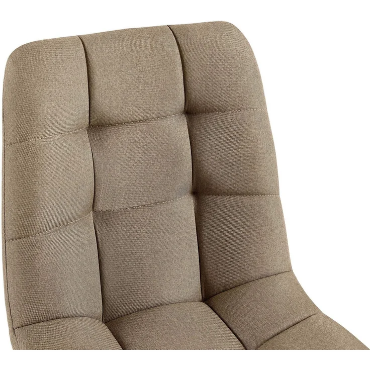 2er Set Esszimmerstuhl FIGAD - Stoff Taupe 45x55x84 cm | Essstühle Esszimmerstühle Küchenstühle Wohnzimmerstühle – Bild 7