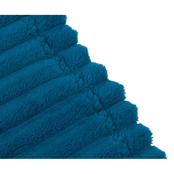 Wohndecke GÖZZE Decke FEINCORD petrol BT 200x150 cm türkis Wohndecke, Gözze – Bild 9