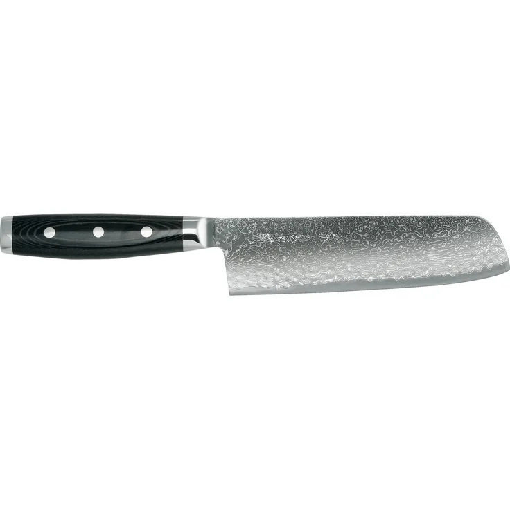 Yaxell Kochmesser Nakiri Allzweckmesser Kochmesser Klingenlänge 18 cm, Profi Kochmesser, 101 Lagen Damaszener Stahl – Bild 5