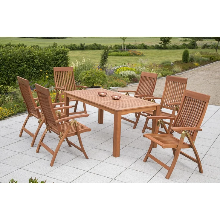 Comodoro Gartenmöbel Set 7tlg, 170 x 90 cm – Bild 1