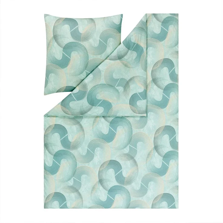 Estella Interlock Jersey Bettwäsche Tobias 6543-520 mint 135x200 – Bild 2