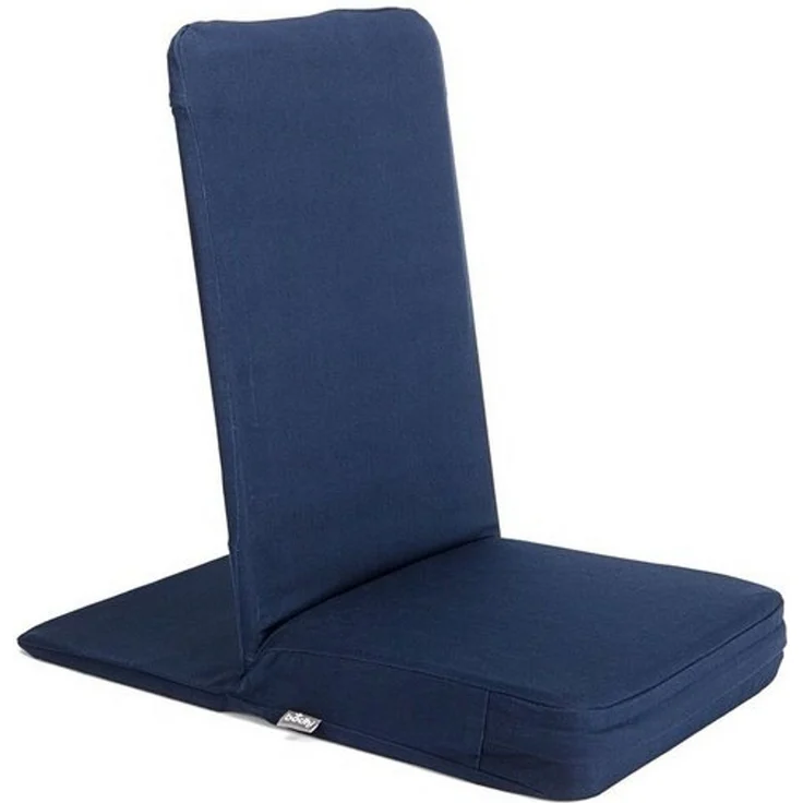 Bodhi Mandir Bodenstuhl | Meditationsstuhl mit dickem Sitzkissen | Komfortabler Bodensessel mit gepolsterter Rückenlehne | Waschbarer Bezug | Ideal für Freizeit, Yoga & Meditation (night blue) – Bild 4