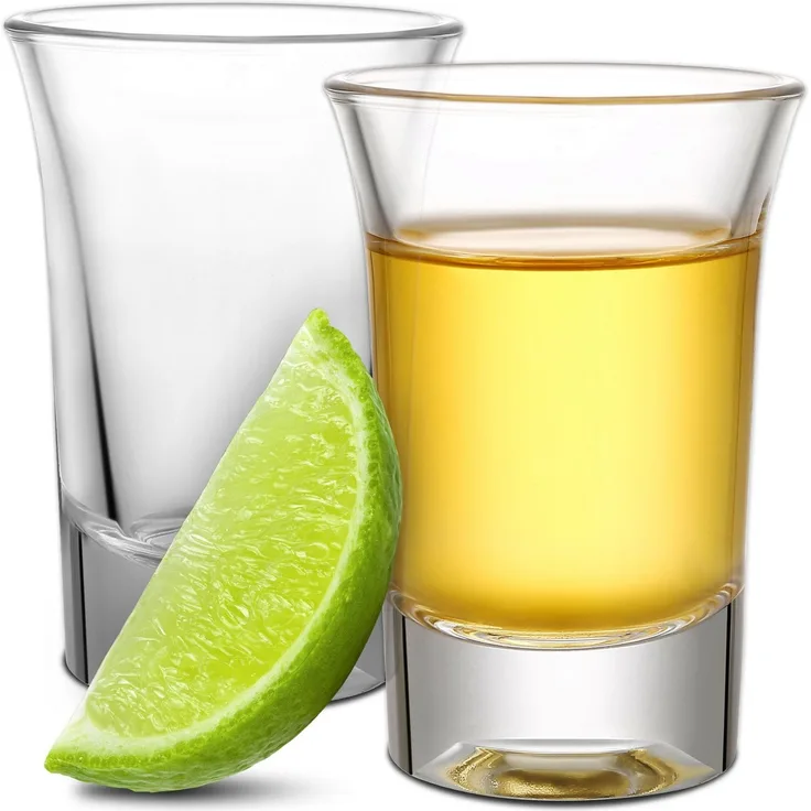 Praknu Schnapsglas 12er Set Schnapsgläser 4 cl - Shotgläser für jede Party - Stamperl, Glas, Spülmaschinenfest - Standfest dank dickem Boden - Pinneken, Pinnchen