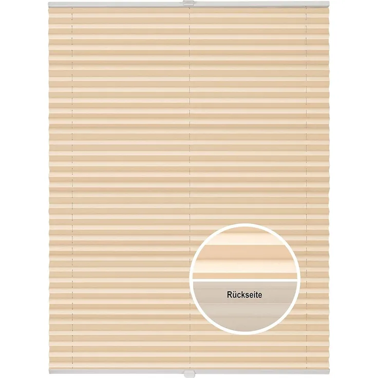 ondeco Plissee Thermo ohne Bohren mit Klemmträger,Sonnenschutz für Fenster innen, lichtschutz und Blickdicht, Faltrollo Sichtschutz für Tür, Jalousie Rollo leicht verdunkelnd - Hellorange - 40x130 cm