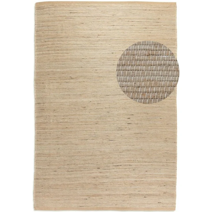 HANSE Home Teppich Dhaka Juteteppich, rechteckig, Höhe: 5 mm, Läufer, handgewebt, Jute, Wolle, Natur, Wohnzimmer, Flur, Klassisch – Bild 1