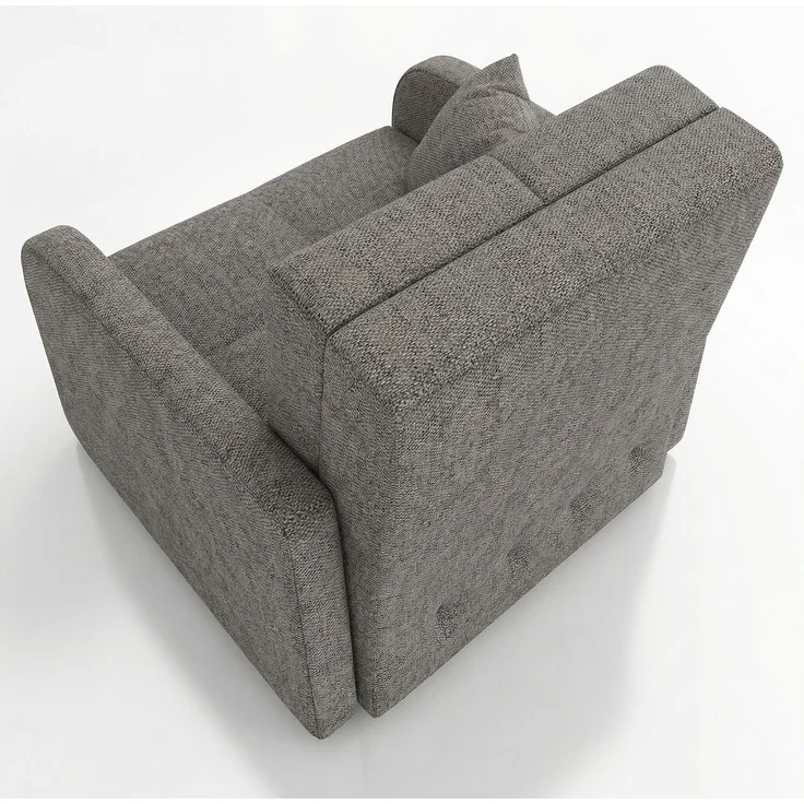 Wohnero24 Schlafsessel POLINA 1 103x95 cm Sessel mit Schlaffunktion 80x195 cm kleines Schlafsofa mit Bettkasten ausziehbar 100 cm breit Einzelschlafsofa - Grau – Bild 4
