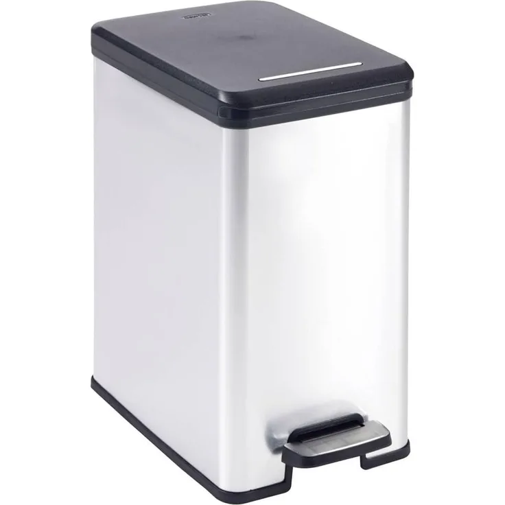 curver Mülleimer 25,0 l silbermetallic