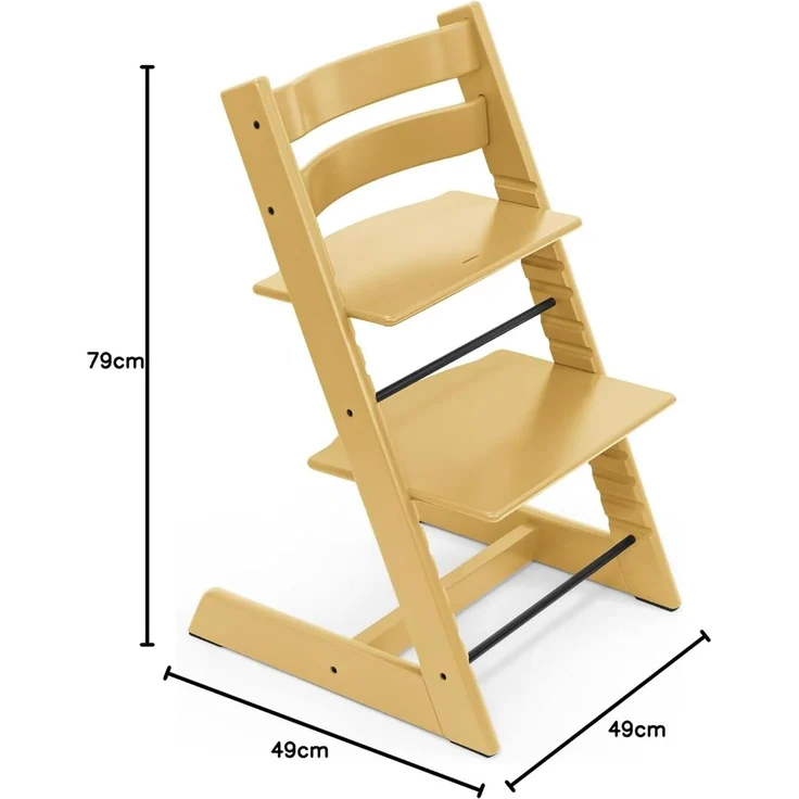 Stokke 'Tripp Trapp' Hochstuhl, Sunflower Yellow, höhenverstellbar, Buche massiv, bis 136 kg – Bild 8