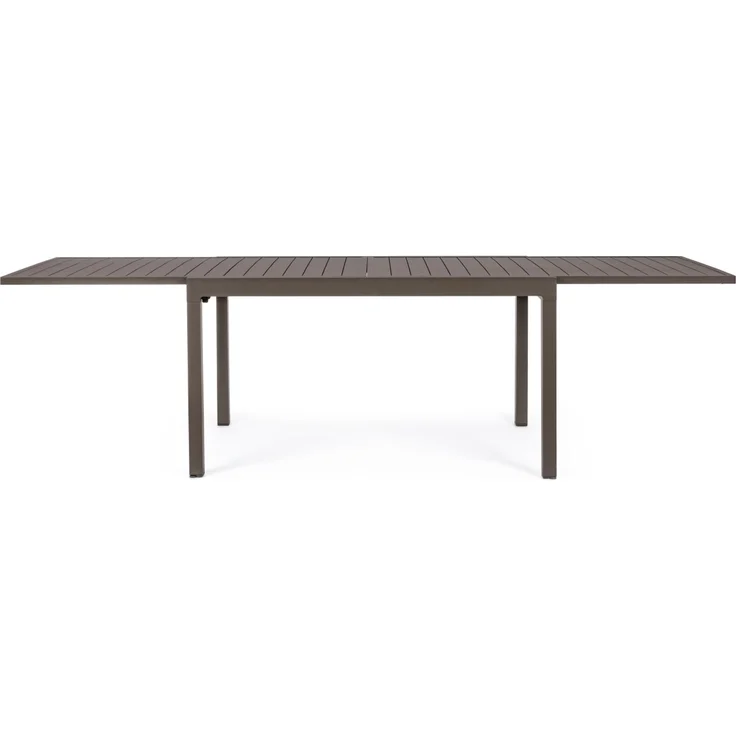 Gartenesstisch Pelagius aus Aluminium, ausziehbar und wetterfest, Coffee braun, für 8-10 Personen – Bild 5