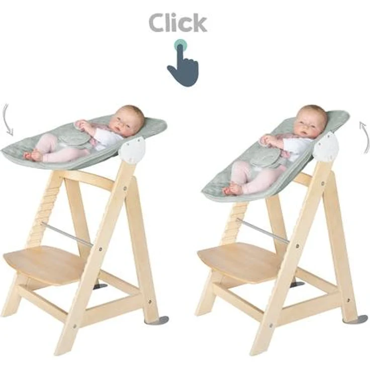 roba Treppenhochstuhl 'Born Up' - Set 2 in 1 - 'roba Style' Frosty green - ab Geburt - Natur – Bild 9