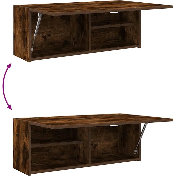 vidaXL Bad-Wandschrank Räuchereiche 80x25x30 cm Holzwerkstoff 860080 – Bild 8