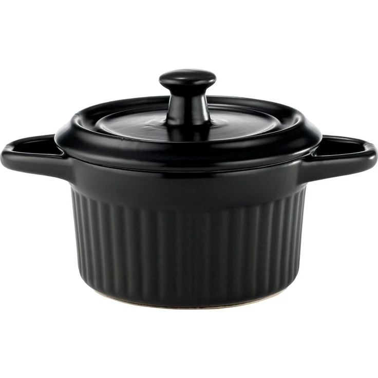 Zurbrüggen 'Big-Cocotte' Auflaufform, Keramik schwarz, D 12 cm, backofengeeignet – Bild 1