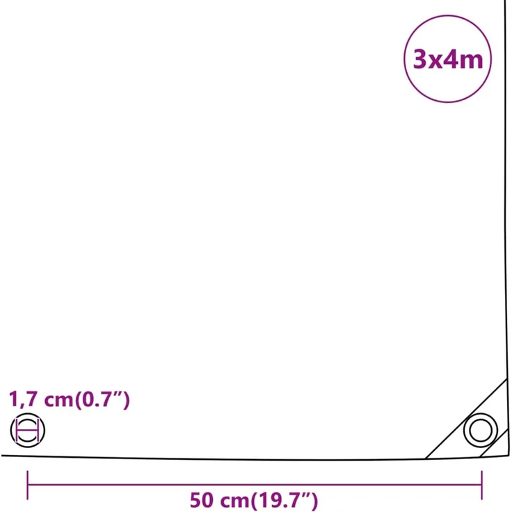 vidaXL Abdeckplane Anthrazit 3x4 m 650 g/m² 156084 – Bild 10