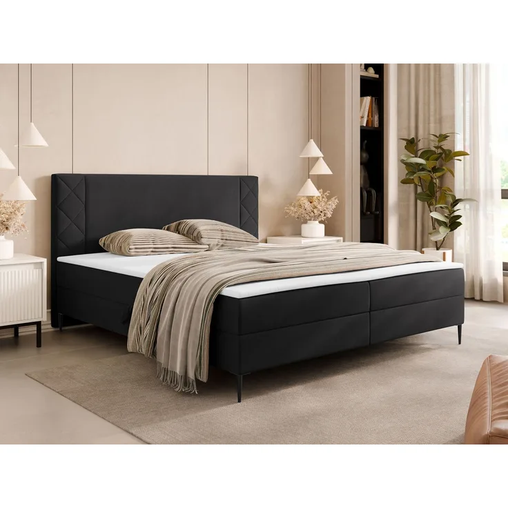 Boxspringbett Prilata (Farbe: Polo 897, Größe: 140x200)