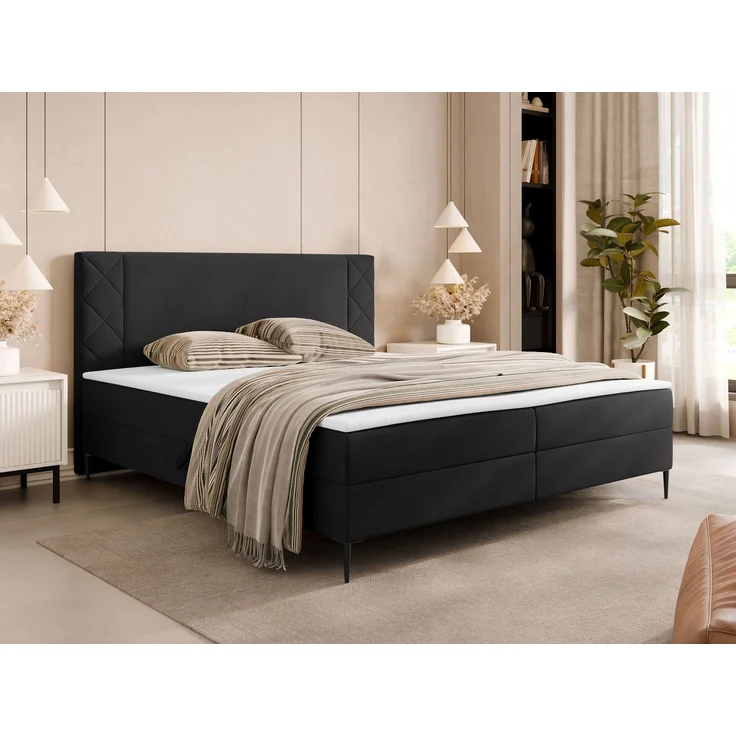 Boxspringbett Prilata (Farbe: Polo 897, Größe: 140x200) – Bild 1